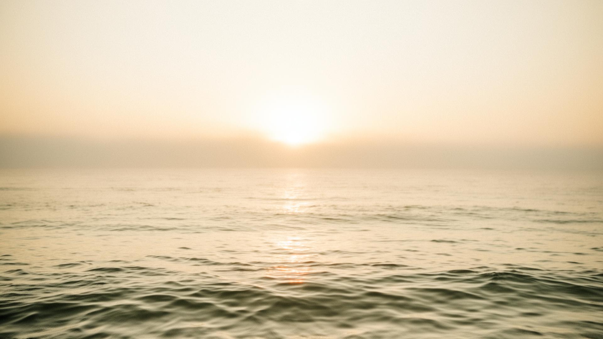 Calm ocean at sunrise